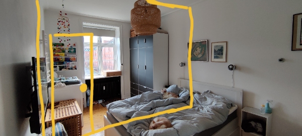 Opsætning af gipsvæg på soveværelse