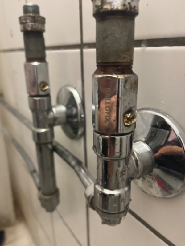 Fikse utæthed i badeværelsesrør, montere ny ballofix med greb, udskifte toilet, montere nyt