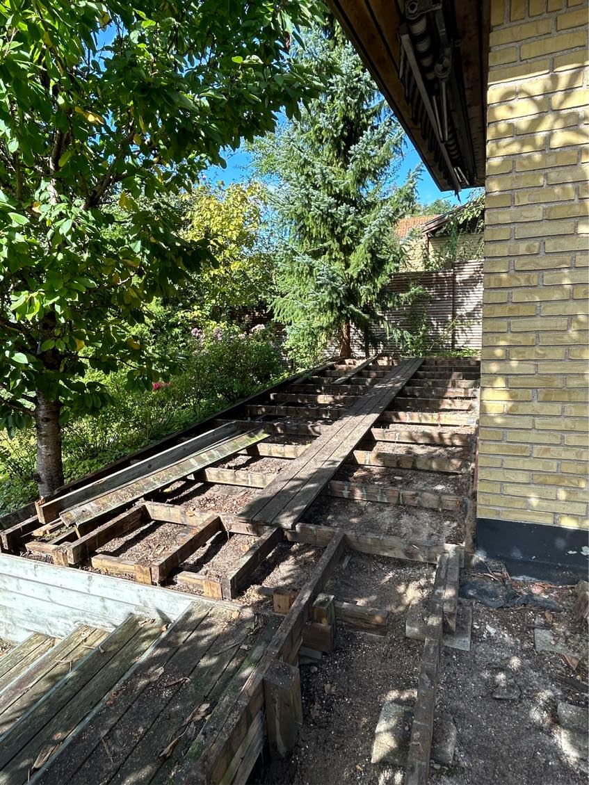 Bortskaffelse af terrasse