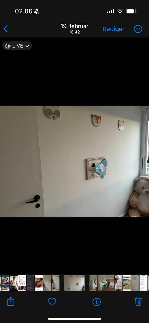 Malet 2 vægge i børneværelse