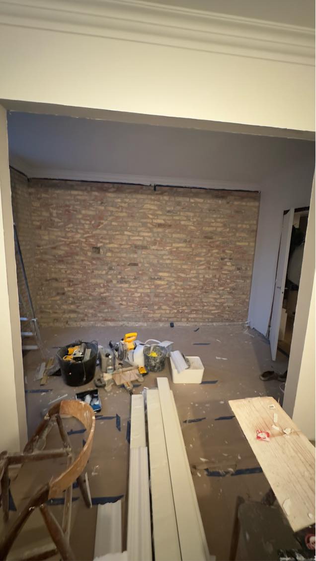 Pudse væg (klargøring til filt)