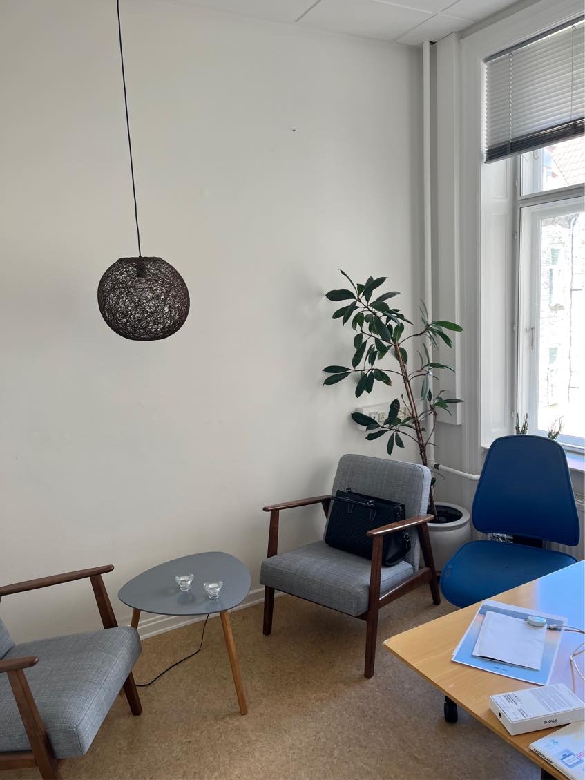 Malet og spartlet 3 kontoret