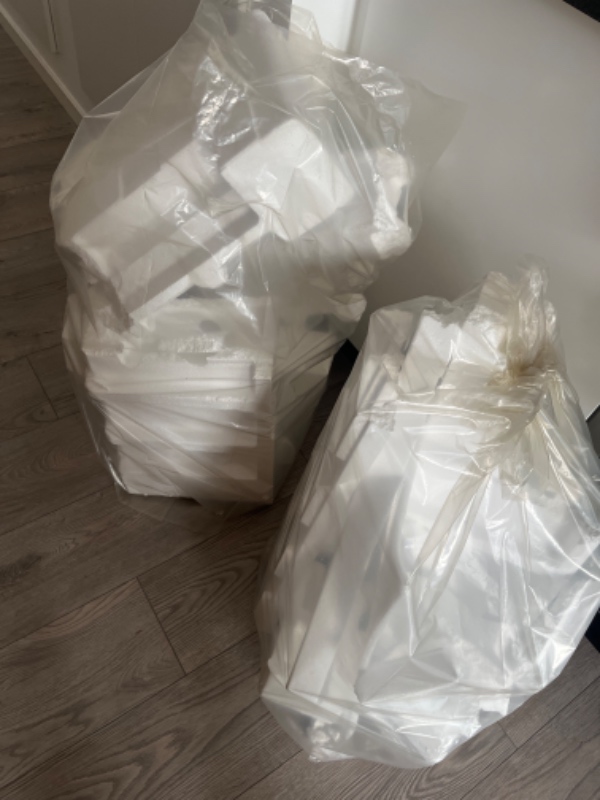 Afhentning af pap, flamingo og en palle