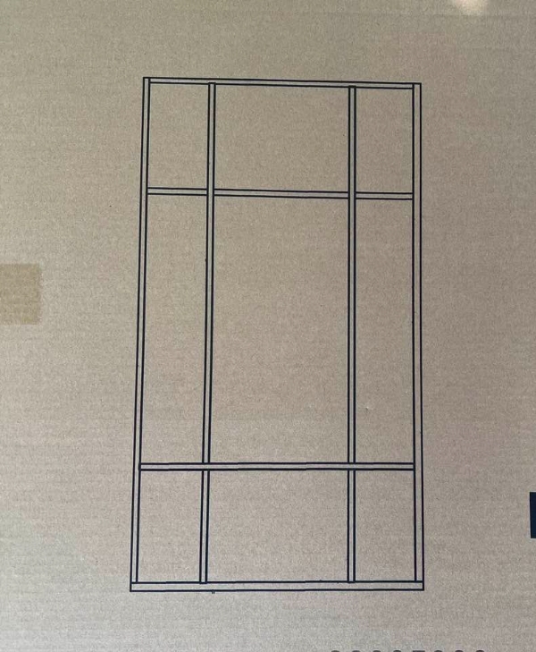 Ophænging af et tungt 21kg spejl på en ikke-bærende væg. Spejlets mål er 89 x 9,5 x 176,5 cm.