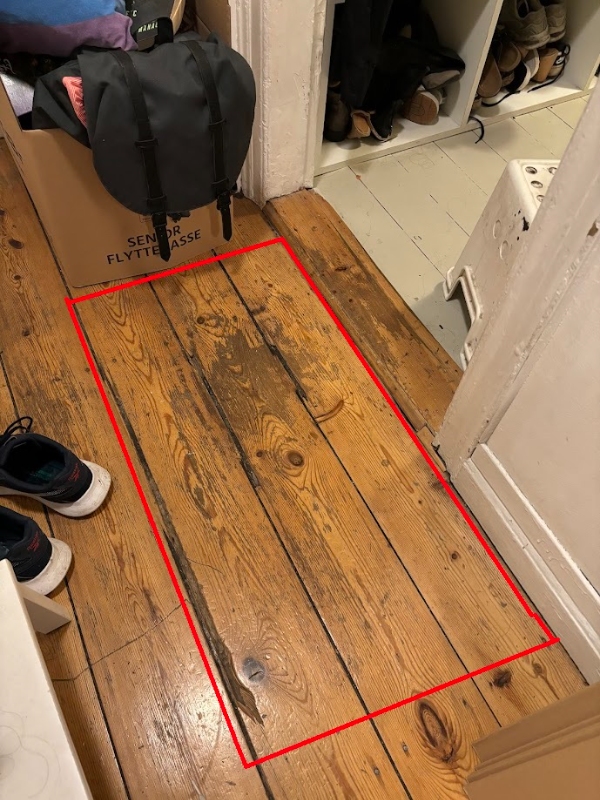 Udskiftning af gulvbræt