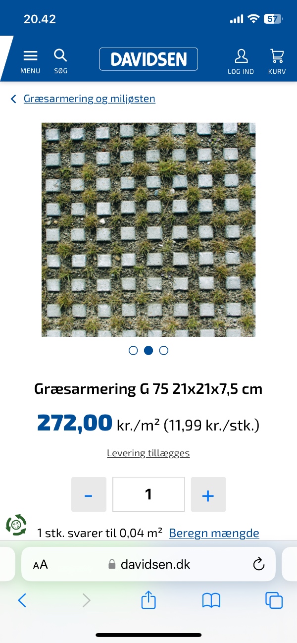 Afgravning og græsarmeringssten-indkørsel