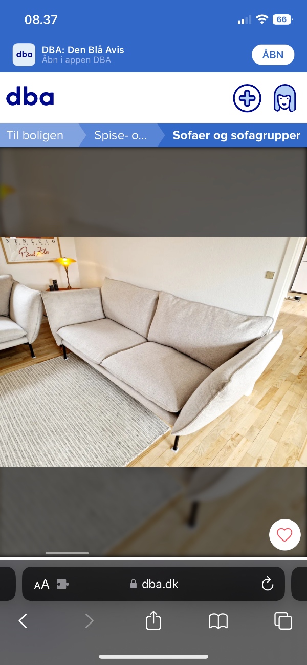 Flytte 3-personers sofa