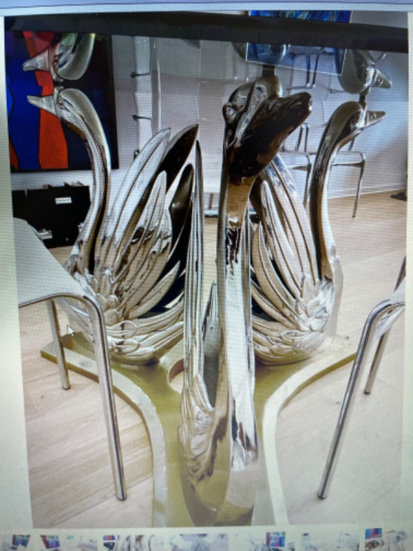 Hent og løft glas spisebord