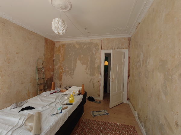 Spartle og filte væg