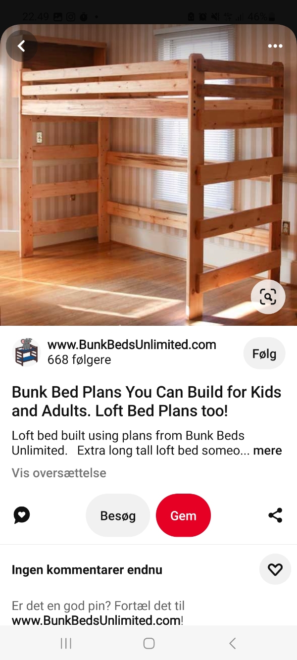 Bygge loftseng /høj seng i børneværelse