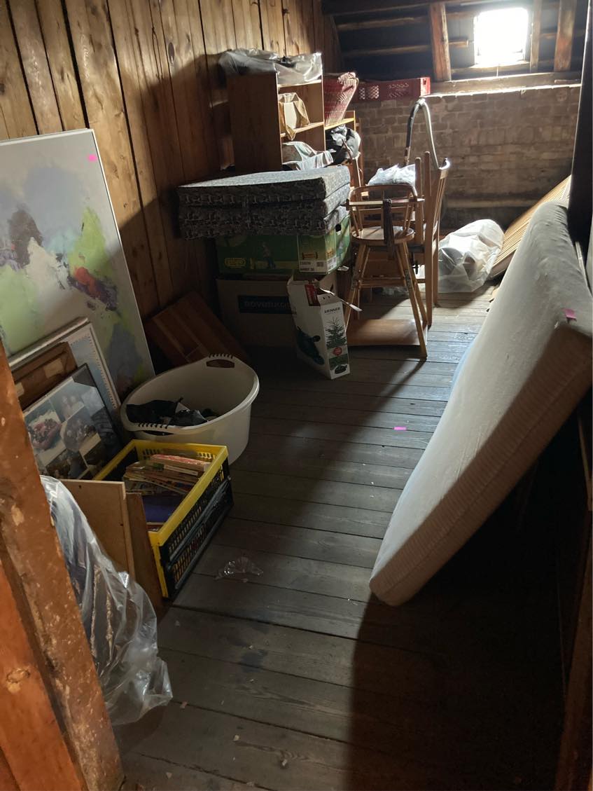 Tømme loftrum på Frederiksberg