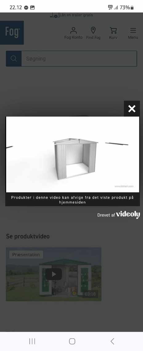 Samling af stål skur