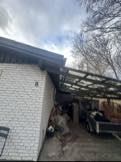 Nedrivning af vindfang, overdækket terrasse og carport