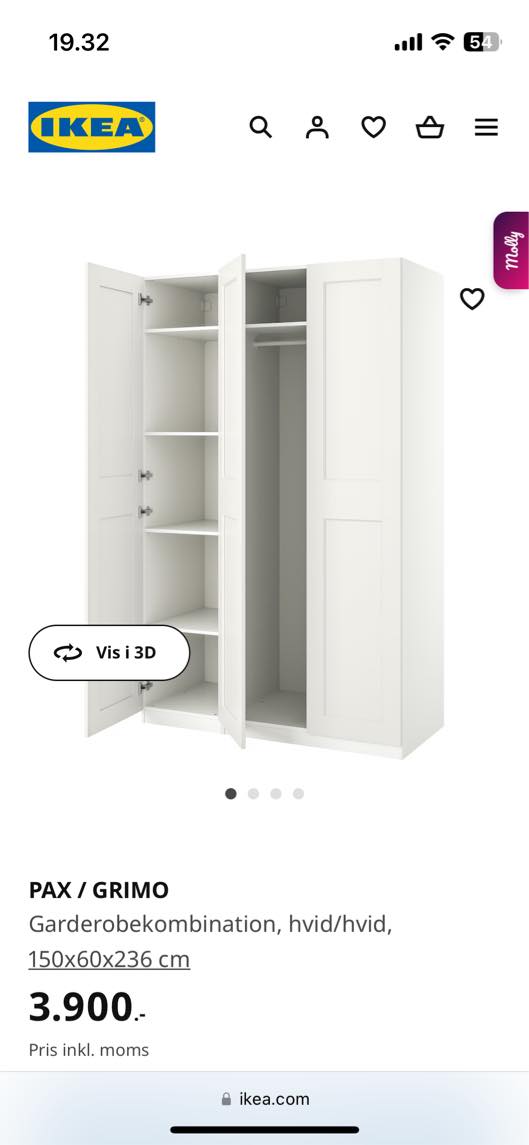Intergering af Ikea Pax skab