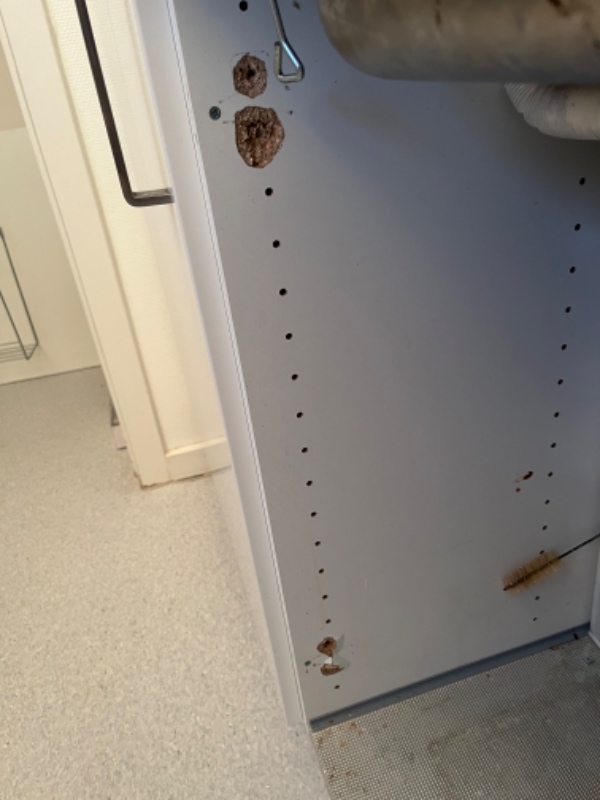 En skabsdør i køkkenskab