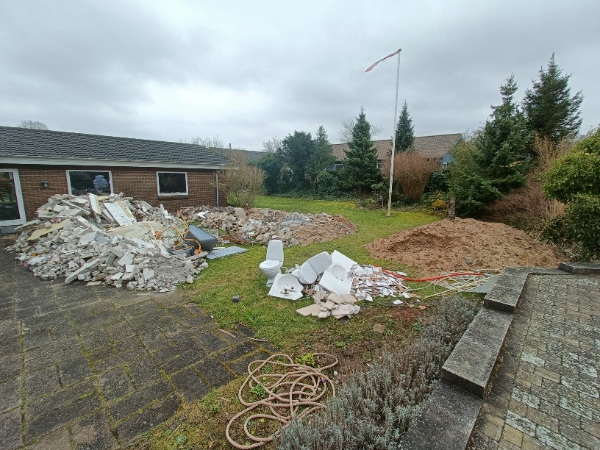 Afhentning af byggeaffald