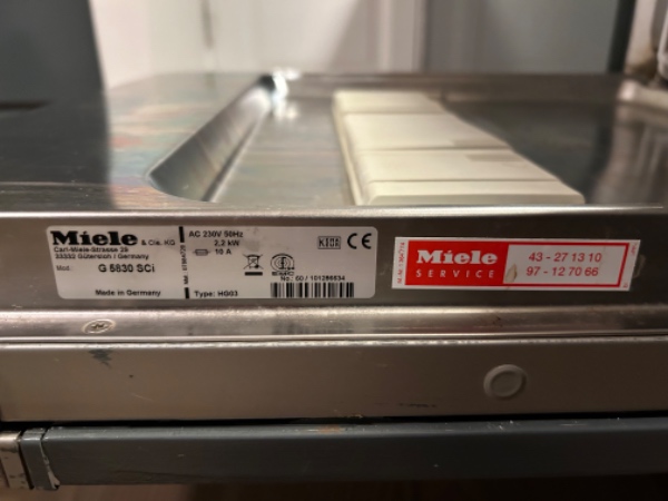 Miele opvaskemaskine F51 fejl