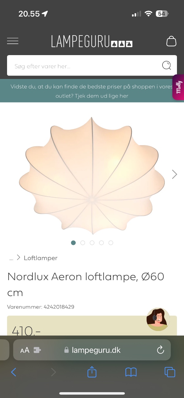 Opsætning af 4 lamper