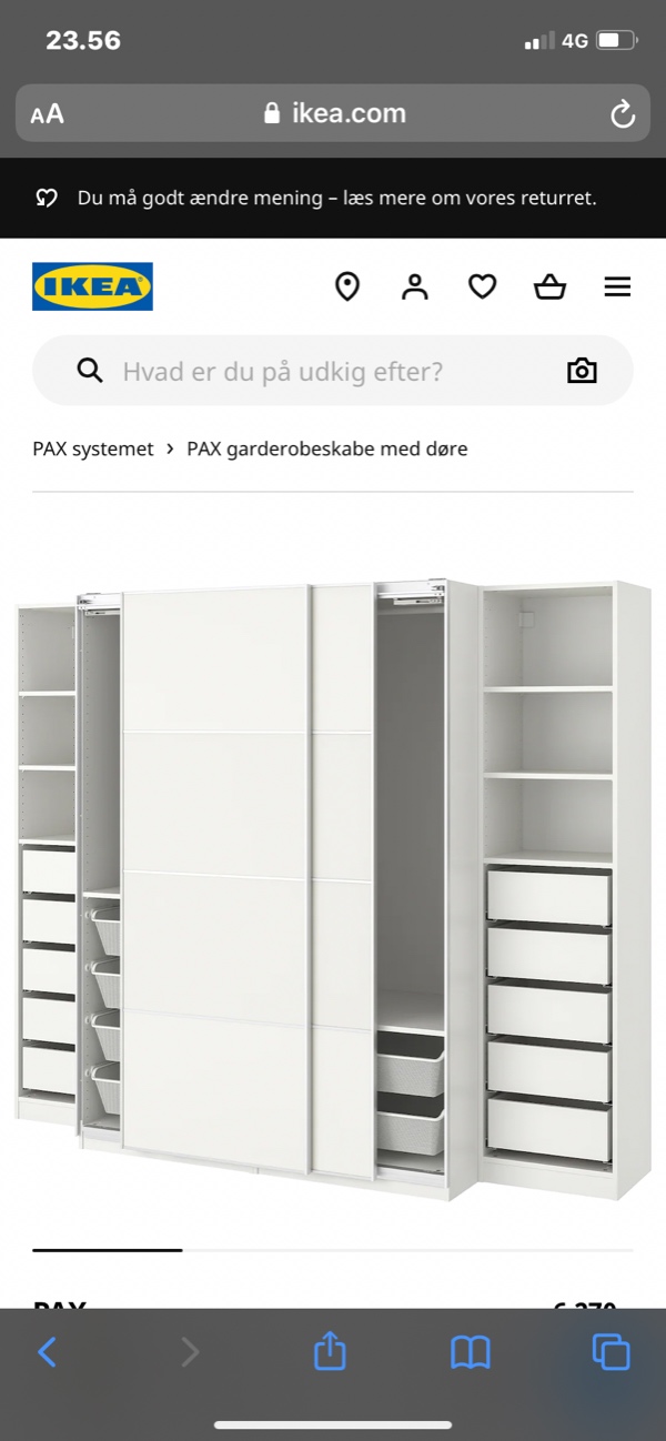 Pax skab fra ikea