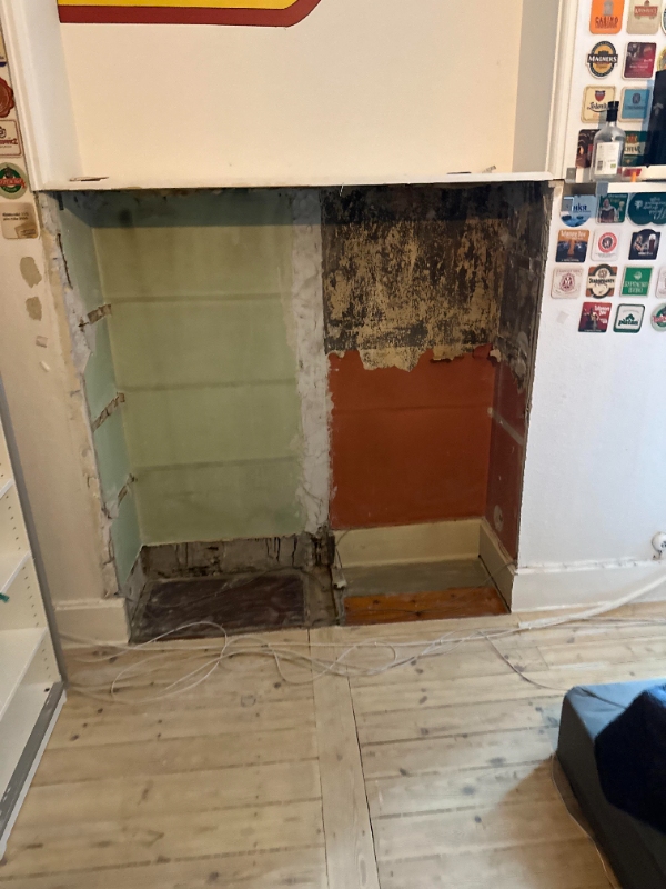 Oppudsning af murværk i indhak