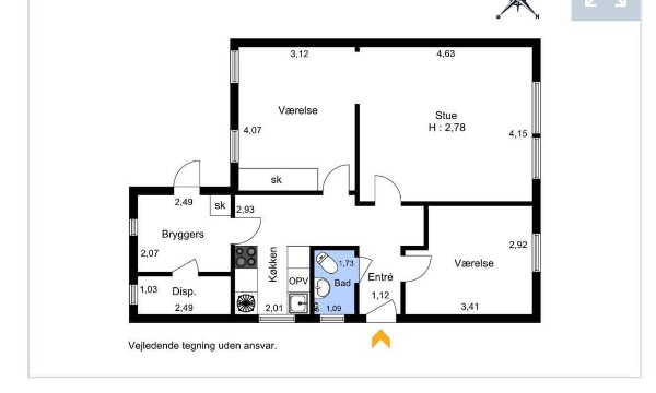 Malerarbejde indvendig 75 m2 hus