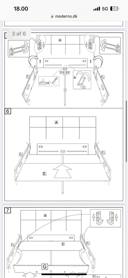 Hjælp til at samle seng
