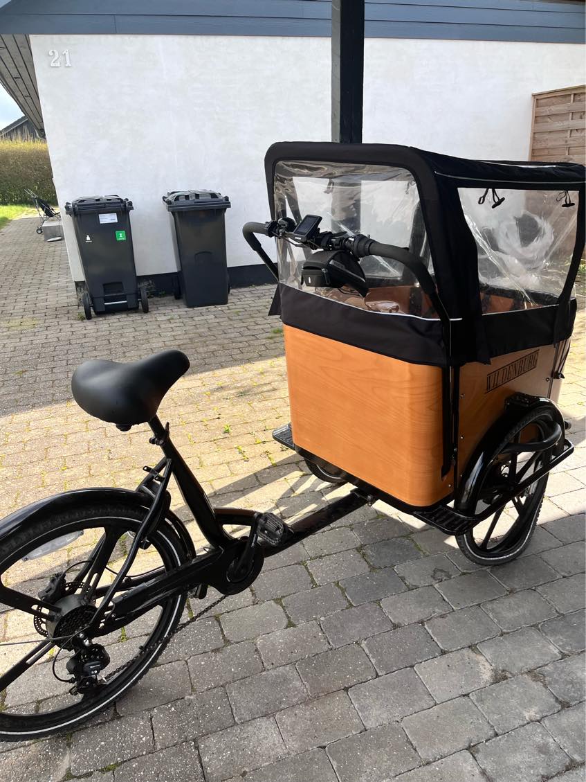 Fladt dæk på Ladcykel