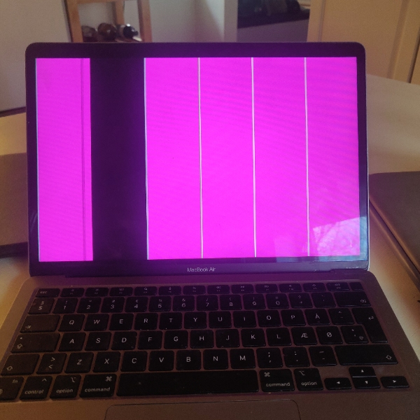 Skiftet skærm på en MacBook air