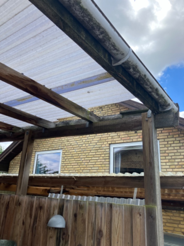 Udskiftning af trapezplader carport