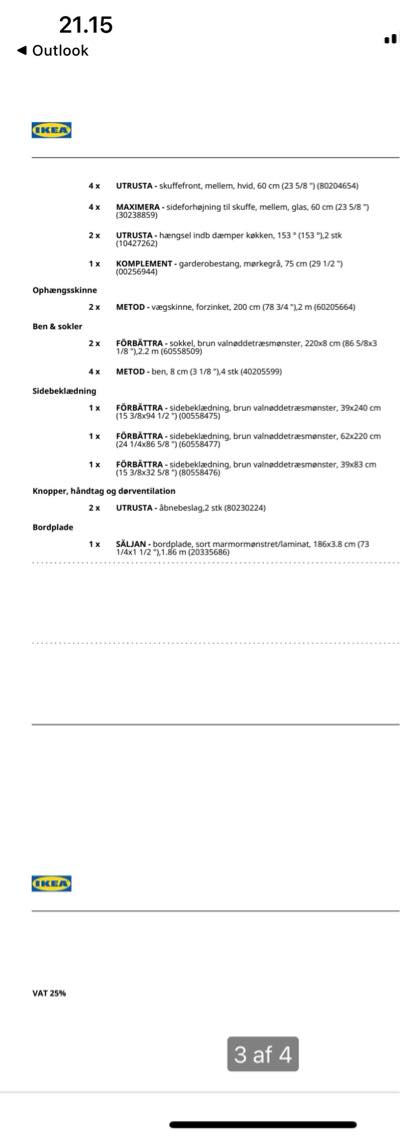 Samling af IKEA METOD skabssystem