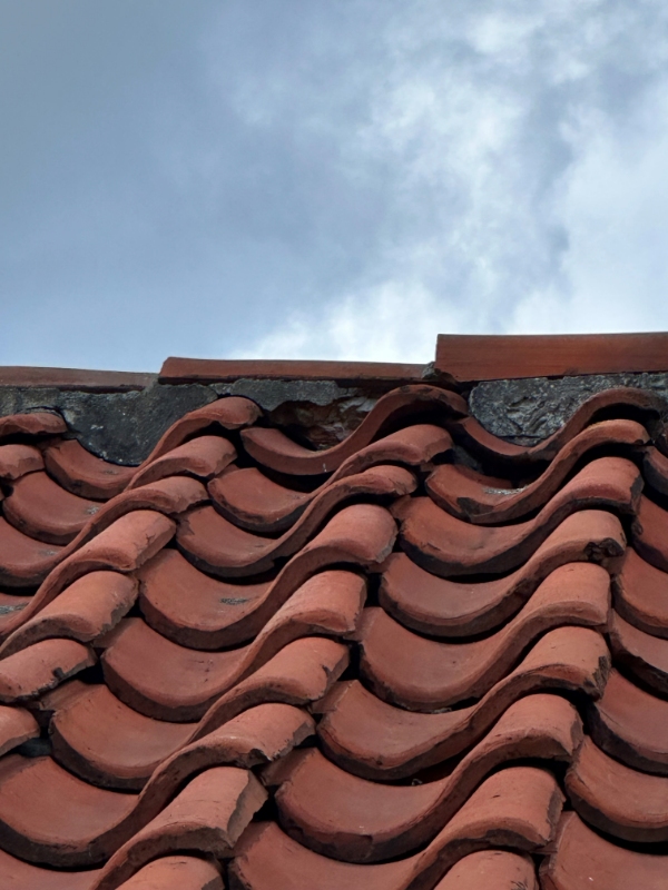 puds i tagryg og kan ved ende mur samt løse teglsten