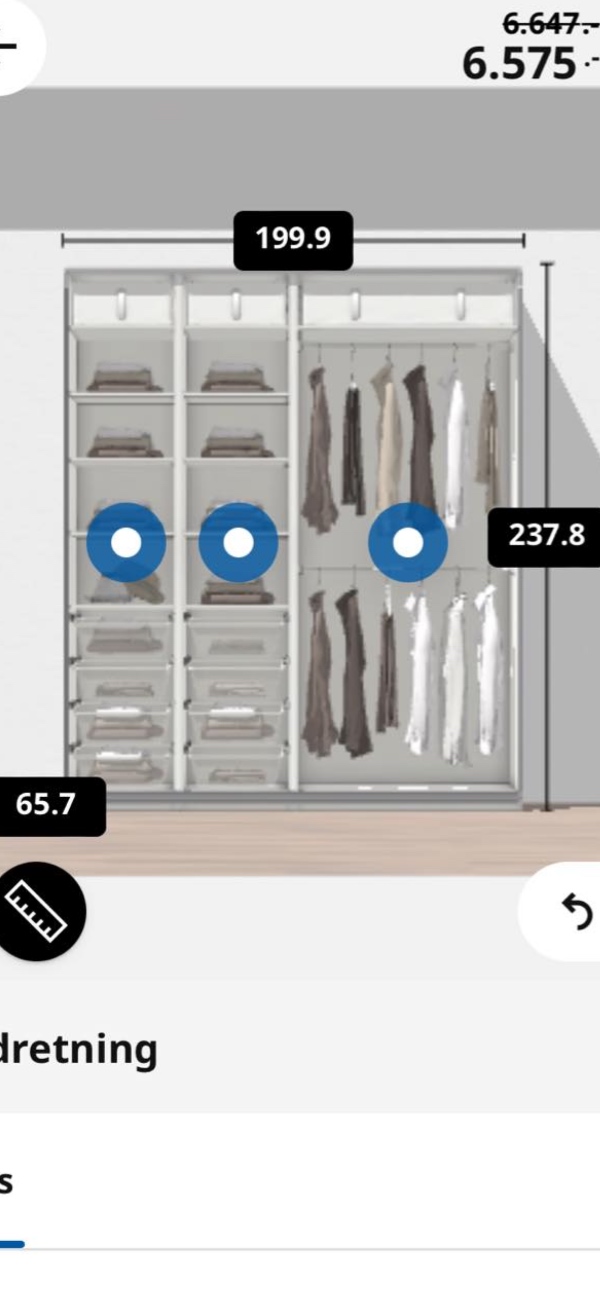 Samling af Ikea garderobeskab