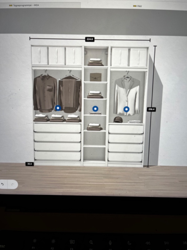 Samling af Ikea-skabe