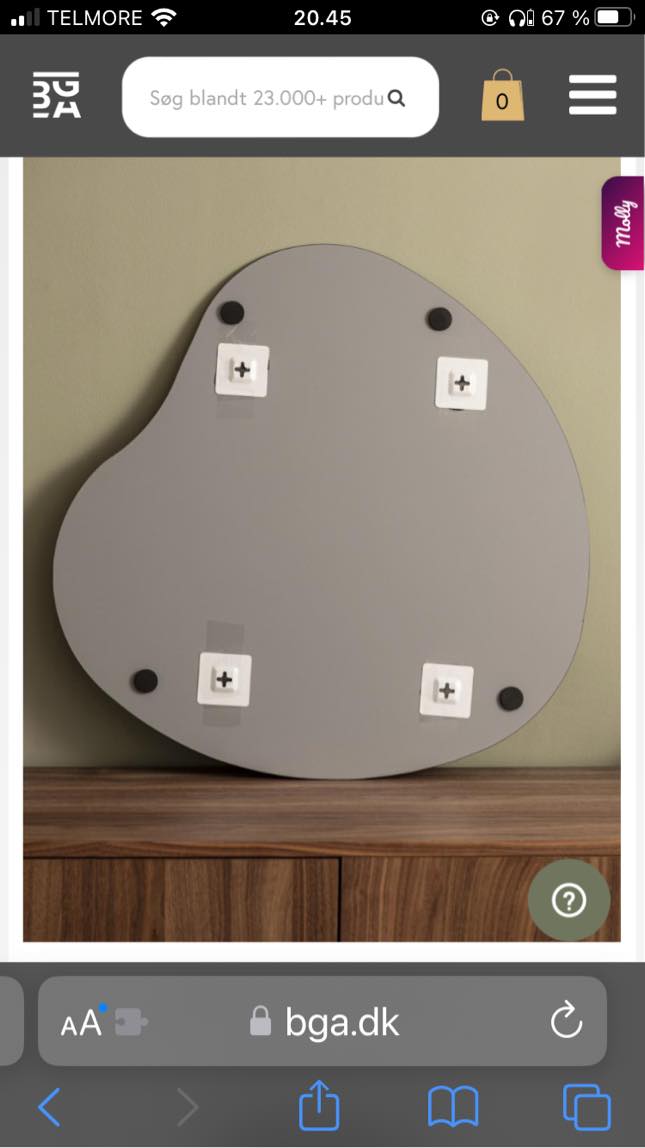 Ophængning af spejl m.m.