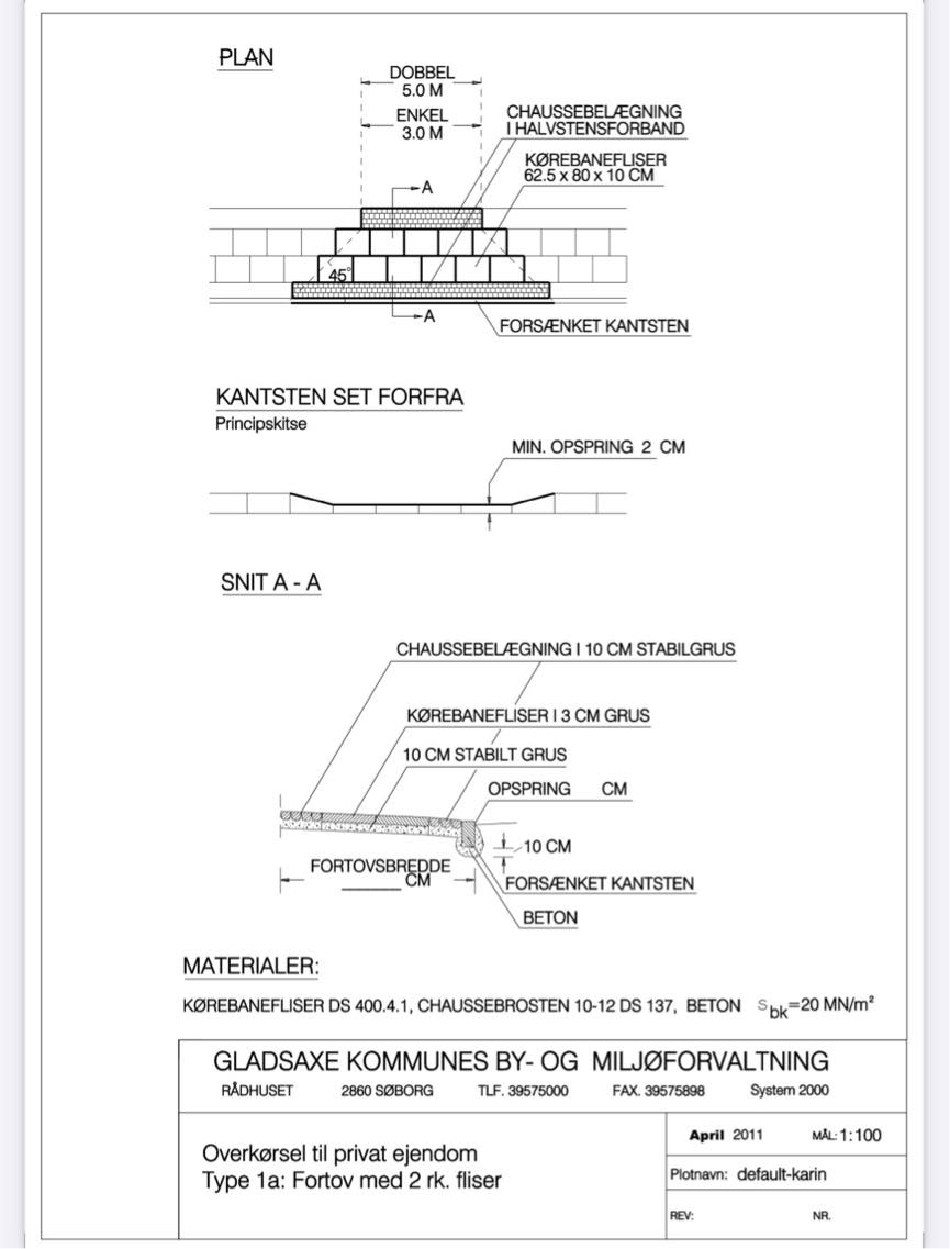 Udskifte cirka 30 fortovsfliser