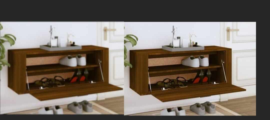 Samlet 2 sko reoler / kasser og ophænges. Snarest muligt