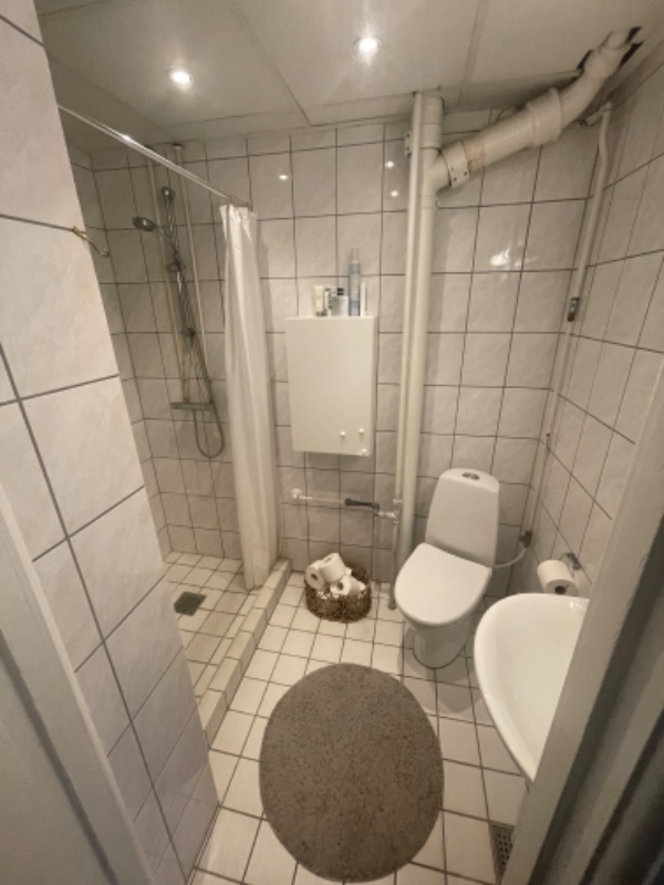 Hjælp til brusevæg, bademøbel, køkkenet