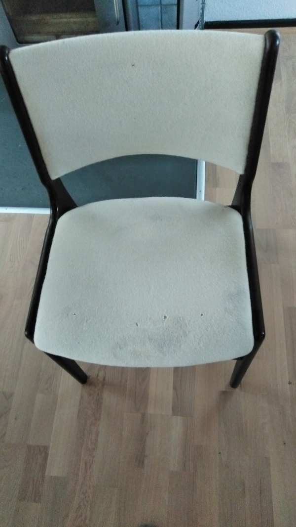 ombetrækning spisebordsstol sæde + ryg off-white /uld