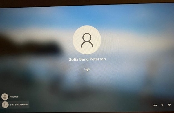 Kan ikke komme ind på PC med det normale login