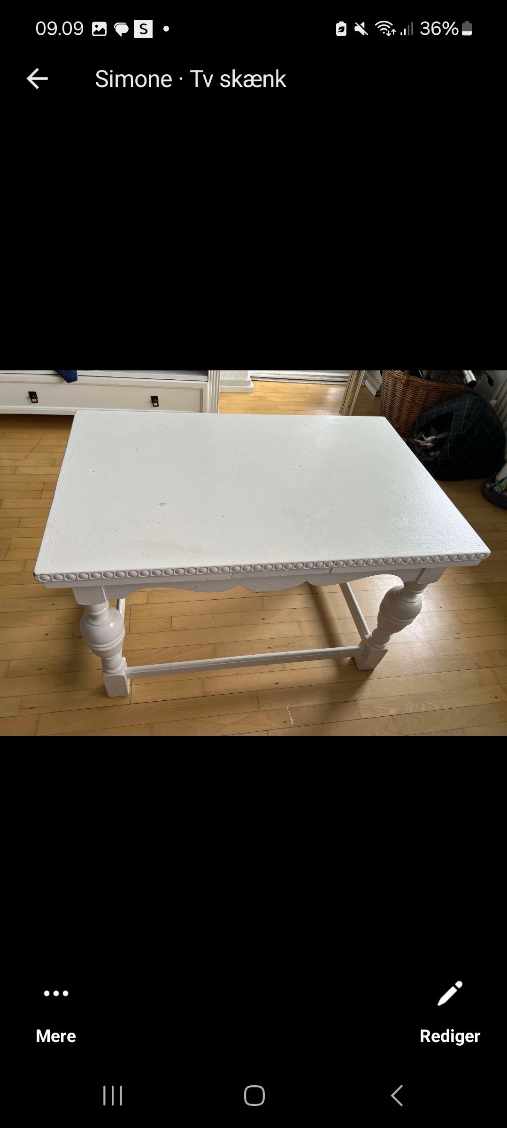 Afhentning af sofabord og tv bord