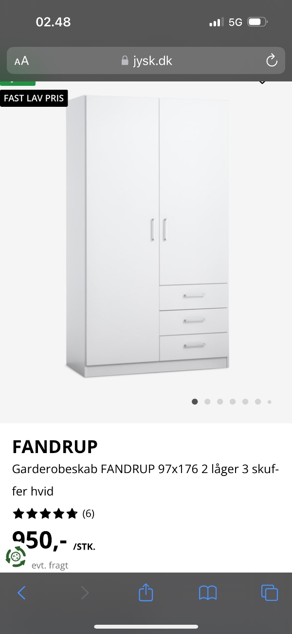 Samling og fastgørelse af skab