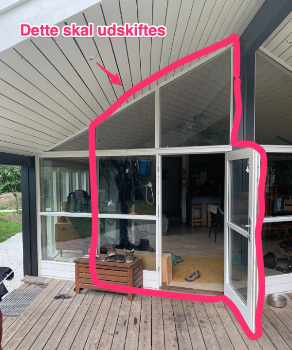 Udskiftning af ydre dør or vindueparti