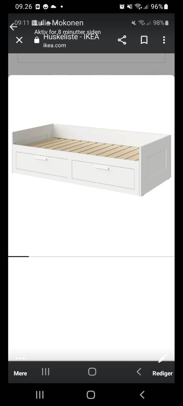 Jeg skal have samlet min ny seng og skabe