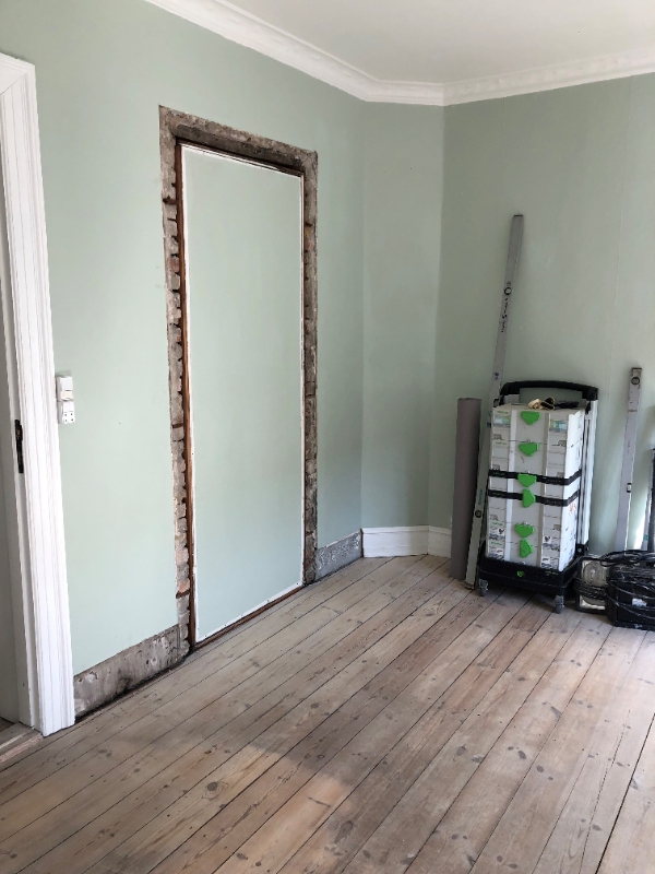 Blænding af dør med mursten eller gasbeton