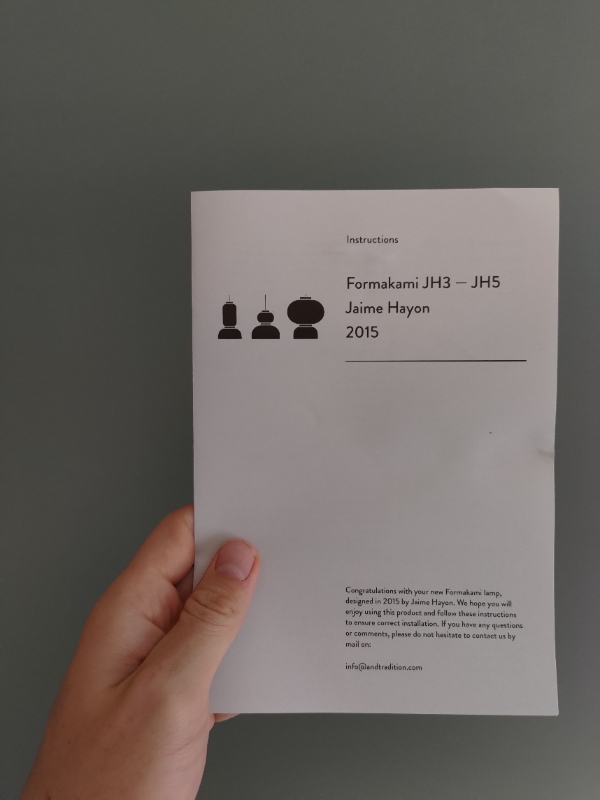 Ophæng af nye lampe