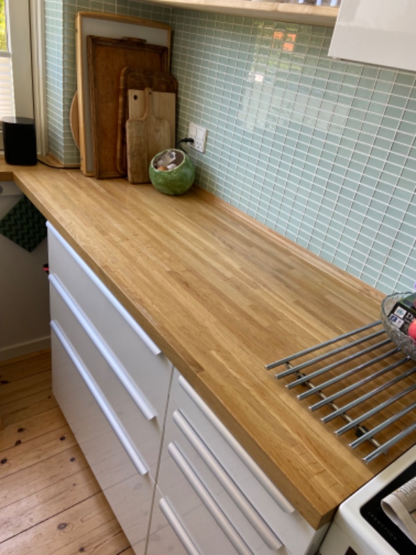 Slibe og efterbehandle køkkenbordplade