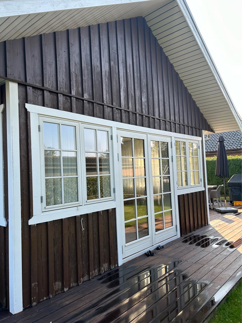 Udvendig maling af træhus