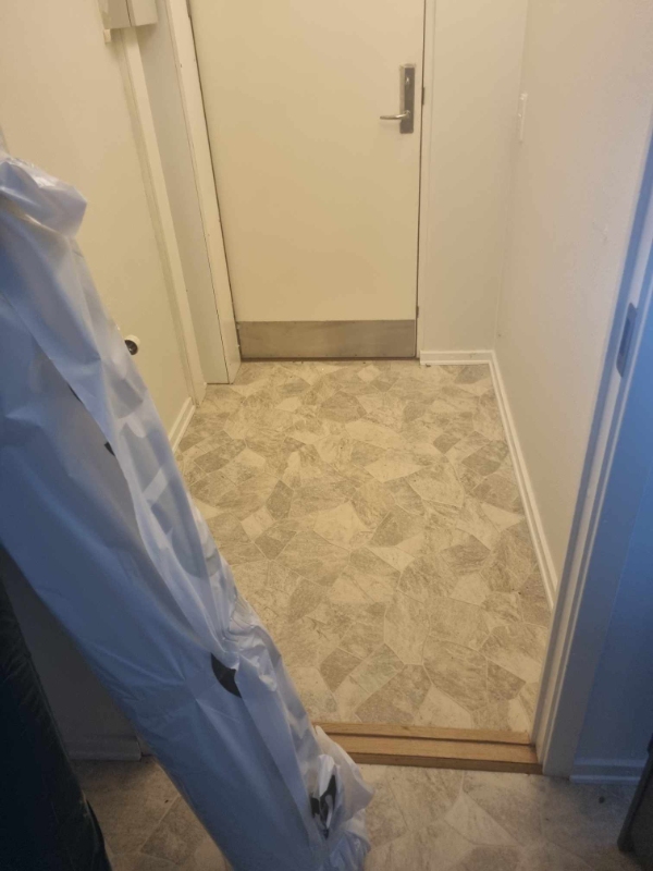 Skal havde lagt 2stk. små væg-til-væg tæpper