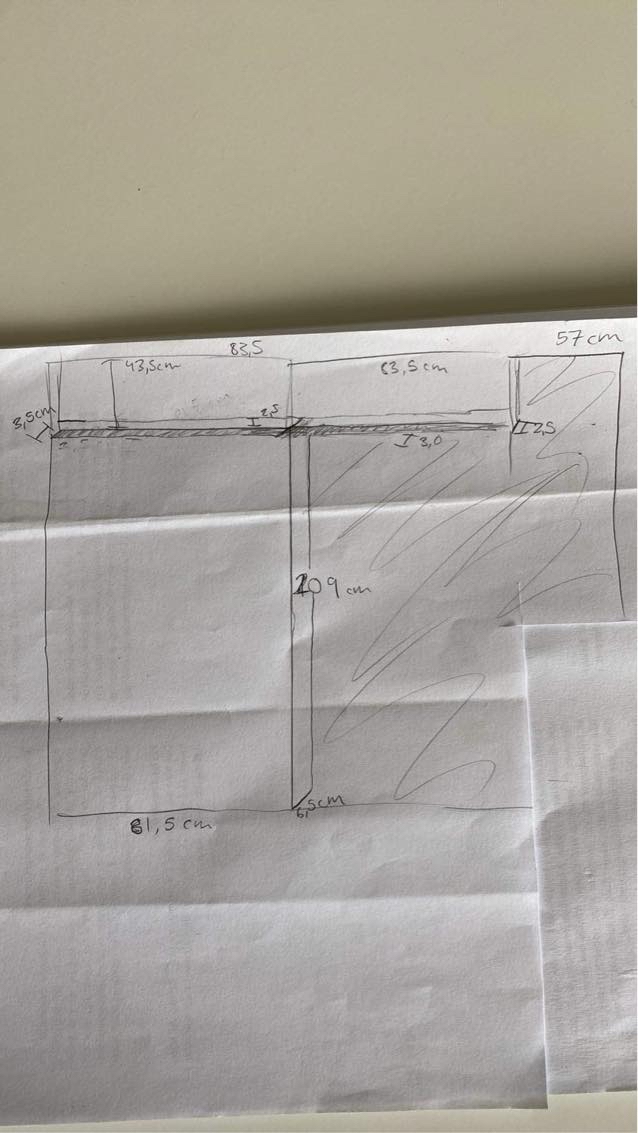 Opsætning af indbygget skydedør og plader til at dække af