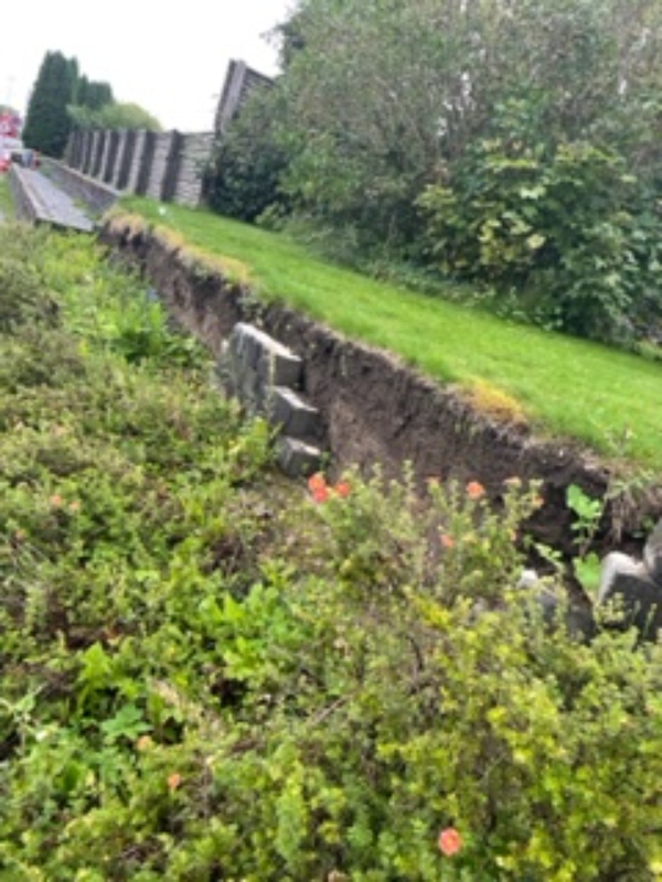 Støttemur skal sættes op igen,